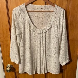Ann Taylor Loft. Small cream and black blouse.